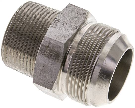 Partbase DN 114 NPT-17/8 ES Doppelnippel NPT 1-1/4"-UN 1-7/8"-12(JIC), 1.4571
