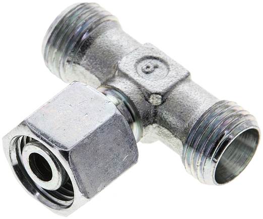 Partbase XEVT 10 L Einstellb. T-Schneidringverschraubung 10 L (M16x1,5), ohne Mutter & Schneidring, Stahl verzinkt