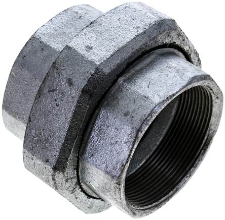 Partbase DNT 212212 IF ST Verschraubung flach dichtend Rp 2-1/2" (IG),Temperguss verzinkt