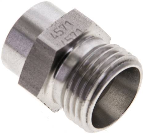 Partbase XAS 12 L ES Gerade Anschweißverschraubung 12 L (M18x1,5), ohne Mutter & Schneidring, 1.4571