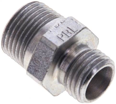 Partbase XGE 8 LR 3/8 KON Gerade Schneidringverschr. R 3/8"-8 L (M14x1,5), ohne Mutter & Schneidring, Stahl verzinkt