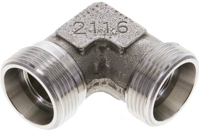 Partbase XW 18 L ES Winkel-Schneidringverschraubung 18 L (M26x1,5), ohne Mutter & Schneidring, 1.4571