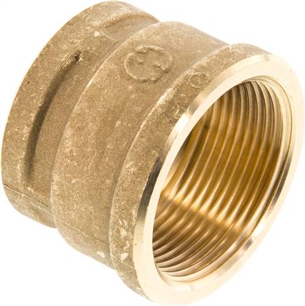 Partbase MUR 112114 MS Rundmuffe G 1-1/2"-G 1-1/4", Messing