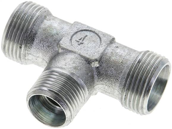 Partbase XTR 15/12/15 L T-Schneidringverschraubung 15 L (M22x1,5)-12 L (M18x1,5)-15 L (M22x1,5), ohne Mutter & Schneidring