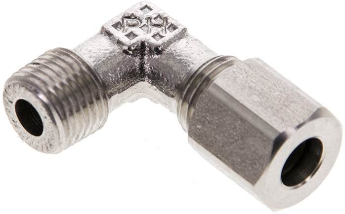Partbase WE 6 LLR ES NPT Winkel-Schneidringverschraub. NPT 1/8"-6 LL (M10x1), 1.4571