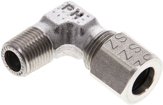 Partbase WE 8 LLR ES NPT Winkel-Schneidringverschraub. NPT 1/8"-8 LL (M12x1), 1.4571