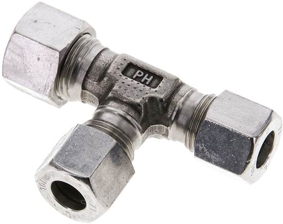 Partbase TR 12/10/10 L ES T-Schneidringverschraubung 12 L (M18x1,5)-10 L (M16x1,5)-10 L (M16x1,5), 1.4571