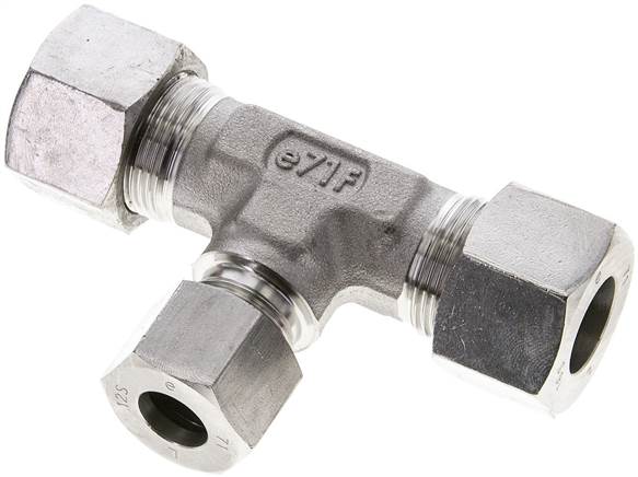 Partbase TR 16/12/16 S ES T-Schneidringverschraubung 16 S (M24x1,5)-12 S (M20x1,5)-16 S (M24x1,5), 1.4571