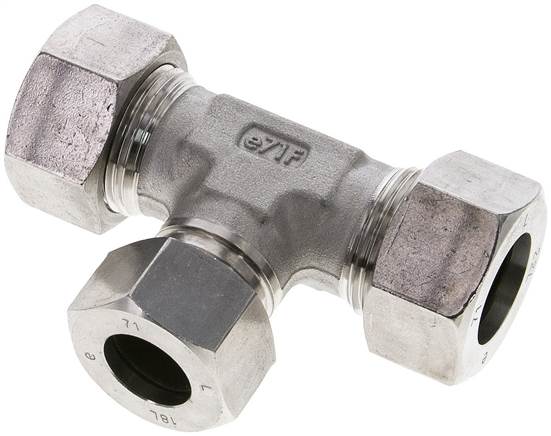 Partbase TR 22/18/22 L ES T-Schneidringverschraubung 22 L (M30x2)-18 L (M26x1,5)-22 L (M30x2), 1.4571