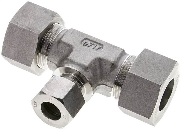 Partbase TR 25/16/25 S ES T-Schneidringverschraubung 25 S (M36x2)-16 S (M24x1,5)-25 S (M36x2), 1.4571