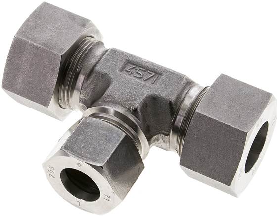 Partbase TR 25/20/25 S ES T-Schneidringverschraubung 25 S (M36x2)-20 S (M30x2)-25 S (M36x2), 1.4571