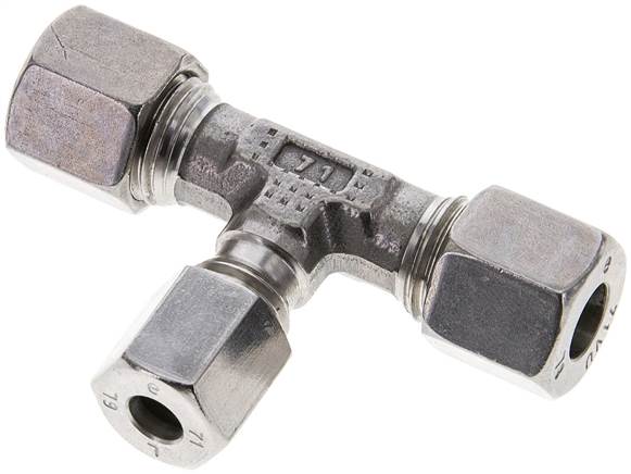 Partbase TR 8/6/8 L ES T-Schneidringverschraubung 8 L (M14x1,5)-6 L (M12x1,5)-8 L (M14x1,5), 1.4571