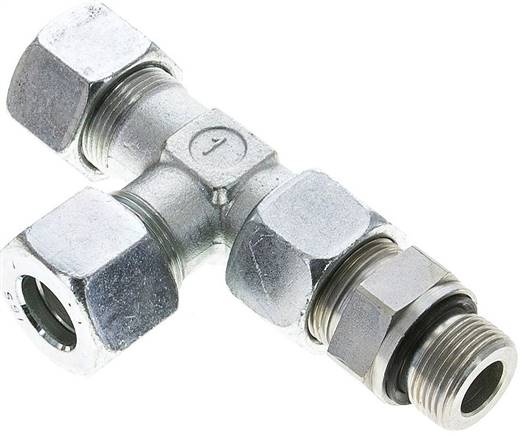 Partbase EL 16 SM Einstellb. L-Schneidringverschraubung M 22x1,5-16 S (M24x1,5), Stahl verzinkt