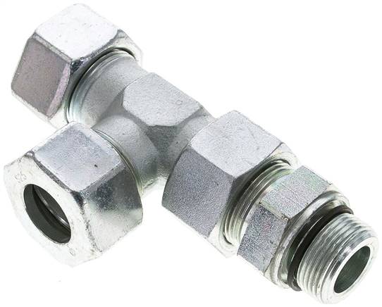 Partbase EL 25 SM Einstellb. L-Schneidringverschraubung M 33x2-25 S (M36x2), Stahl verzinkt