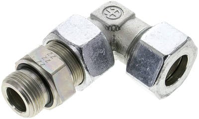 Partbase EW 25 SR Einstellb. Winkel-Schneidringverschr. G 1"-25 S (M36x2), Stahl verzinkt