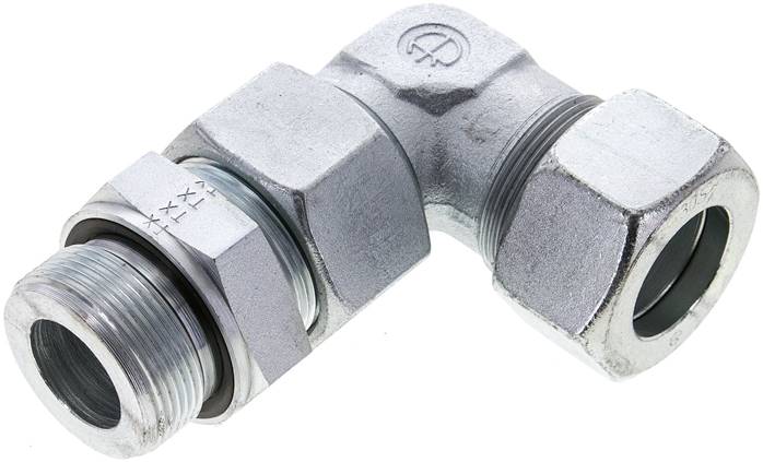 Partbase EW 30 SM Einstellb. Winkel-Schneidringverschr. M 42x2-30 S (M42x2), Stahl verzinkt