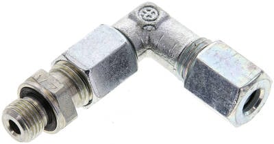 Partbase EW 6 LM Einstellb. Winkel-Schneidringverschr. M 10x1-6 L (M12x1,5), Stahl verzinkt
