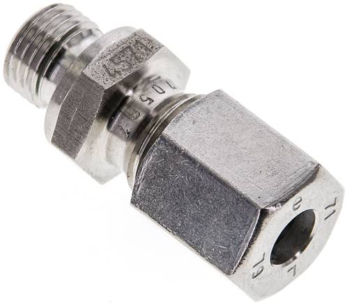 Partbase GE 6 LM ES ED Gerade Schneidringverschr. M 10x1-6 L (M12x1,5), 1.4571