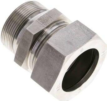 Partbase GE 42 LM ES ED Gerade Schneidringverschr. M 48x2-42 L (M52x2), 1.4571
