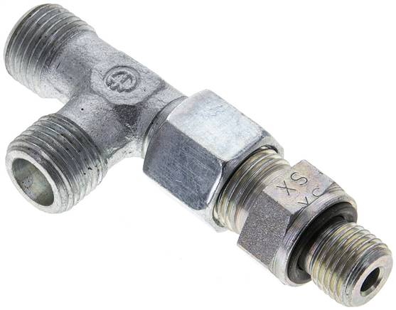 Partbase XEL 8 SR Einstellb. L-Schneidringverschraubung G 1/4"-8 S (M16x1,5), ohne Mutter & Schneidring, Stahl verzi