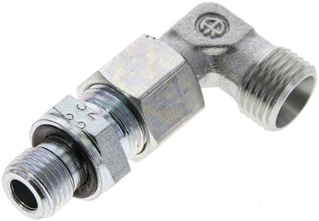 Partbase XEW 10 LR Einstellb. Winkel-Schneidringverschr. G 1/4"-10 L (M16x1,5), ohne Mutter & Schneidring, Stahl verz