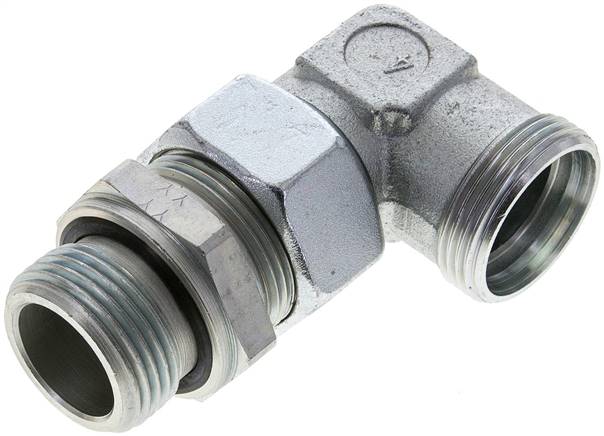 Partbase XEW 28 LR Einstellb. Winkel-Schneidringverschr. G 1"-28 L (M36x2), ohne Mutter & Schneidring, Stahl verzinkt