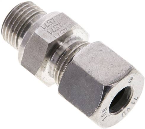 Partbase GE 10 SM ES ED Gerade Schneidringverschr. M 16x1,5-10 S (M18x1,5), 1.4571