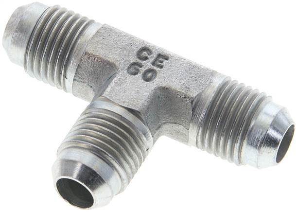 Partbase TA 9/16 JIC T-Stück,UNF 9/16"-18 AG (JIC), Stahl verzinkt
