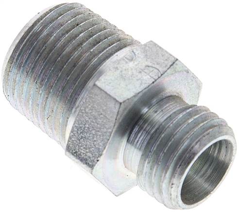 Partbase XGE 8 LR 3/8 NPT Gerade Schneidringverschr. NPT 3/8"-8 L (M14x1,5), ohne Mutter & Schneidring, Stahl verzinkt