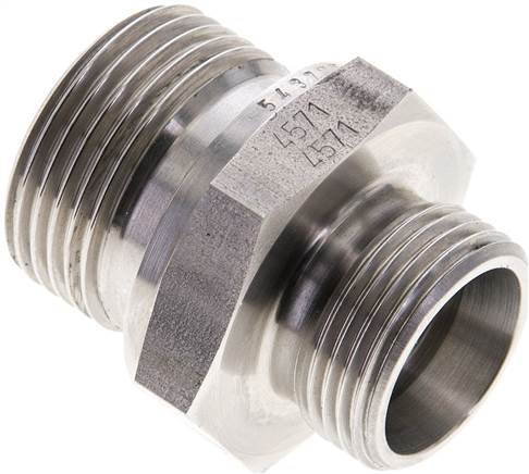 Partbase XGE 15 LR 3/4 ES Gerade Schneidringverschr. G 3/4"-15 L (M22x1,5), ohne Mutter & Schneidring, 1.4571