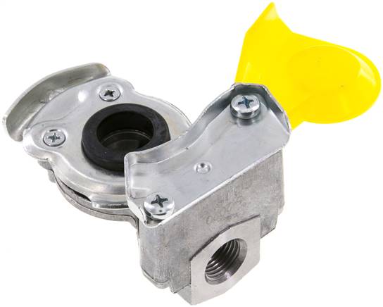 Partbase 316002 Fahrzeugkupplung M 16x1,5(IG), Bremse (gelb) für Anhänger, DIN 74342 (ohne Ventil)