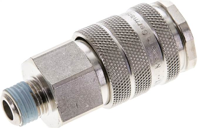 Partbase KDG 14 NW10 BA Kupplungsdose (NW10) R 1/4"(AG), Messing vernickelt