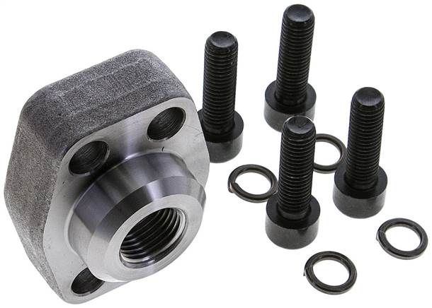 Partbase GFI 634/12 Flanschverschraubung 3/4"-SAE (6000 PSI), G 1/2" (IG)
