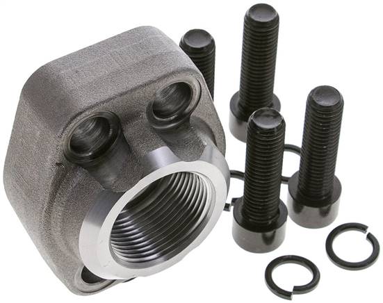 Partbase GFI 6114/114 Flanschverschraubung 1-1/4"-SAE (6000 PSI), G 1-1/4" (IG)
