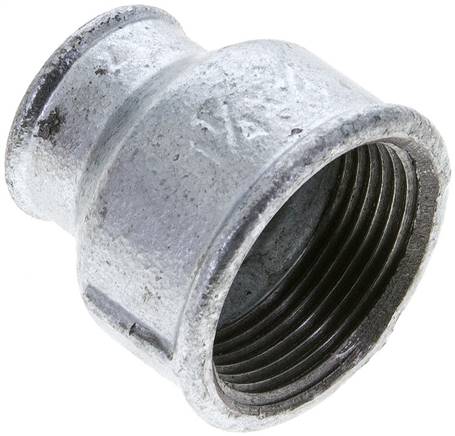 Partbase MU 11434 ST Rundmuffe Rp 1-1/4"-Rp 3/4", Temperguss verzinkt