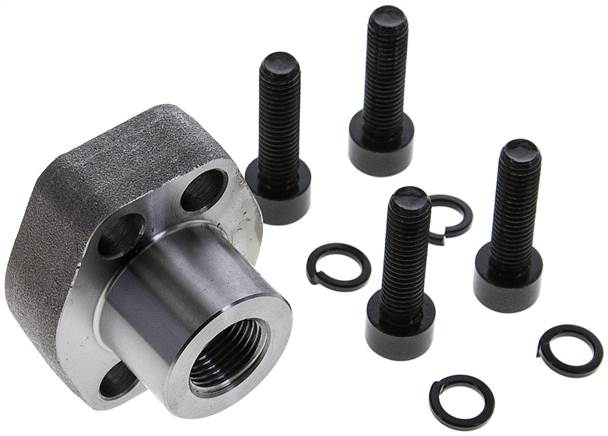 Partbase GFI 312/38 Flanschverschraubung 1/2"-SAE (3000 PSI), G 3/8" (IG)