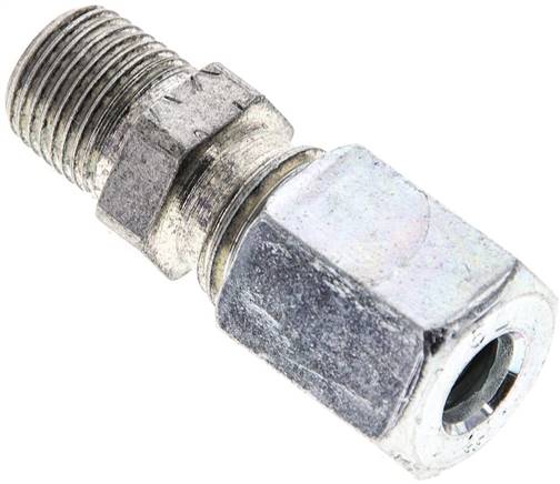 Partbase GE 6 LR NPT Gerade Schneidringverschr. NPT 1/8"-6 L (M12x1,5), Stahl verzinkt