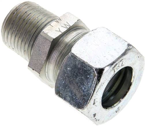 Partbase GE 18 LR NPT Gerade Schneidringverschr. NPT 1/2"-18 L (M26x1,5), Stahl verzinkt