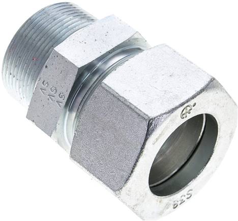 Partbase GE 38 SR NPT Gerade Schneidringverschr. NPT 1-1/2"-38 S (M52x2), Stahl verzinkt