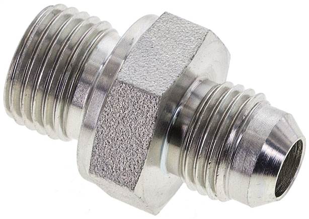 Partbase DN M16-9/16 Doppelnippel M 16x1,5-UNF 9/16"-18(JIC), Stahl verzinkt