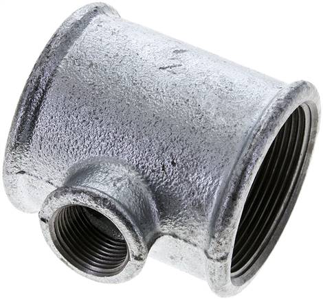 Partbase T 203420 ST T-Stück Rp 2"-Rp 3/4"-Rp 2" (IG), Temperguss verzinkt