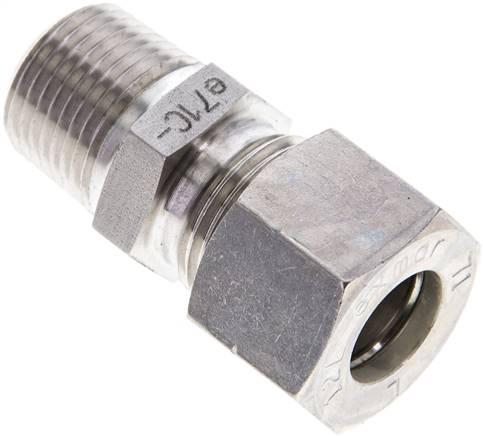 Partbase GE 12 LR NC NPT Gerade Schneidringverschr. NPT 3/8"-12 L (M18x1,5), Klemmring 1.4571 (NC)