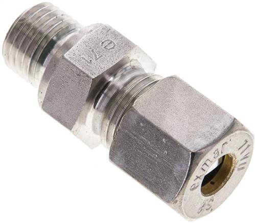 Partbase GE 8 SM NC ED Gerade Schneidringverschr. M 14x1,5-8 S (M16x1,5), Klemmring 1.4571 (NC)