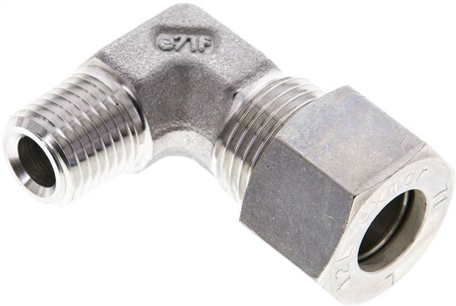 Partbase WE 12 LR 1/4 NC NPT Winkel-Schneidringverschraub. NPT 1/4"-12 L (M18x1,5), Klemmring 1.4571 (NC)