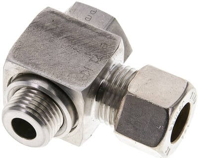 Partbase WH 12 LM NC Winkel-Schwenkverschraubung M 16x1,5-12 L (M18x1,5), Klemmring 1.4571 (NC)