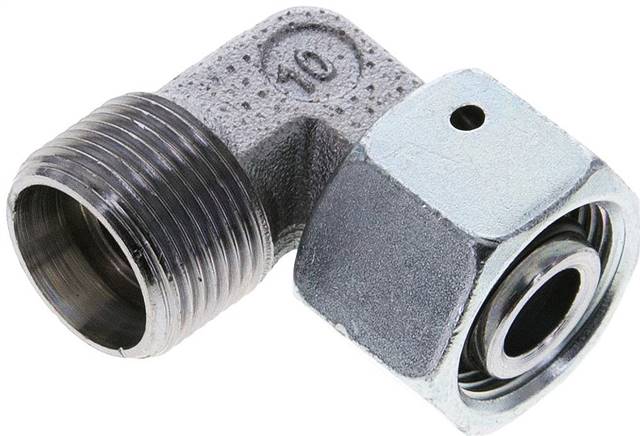 Partbase XEW 15 L Einstellb. Winkel-Schneidringverschr. 15 L (M22x1,5), ohne Mutter & Schneidring, Stahl verzinkt