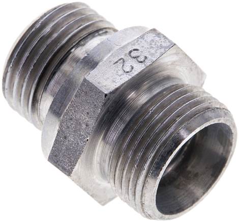 Partbase XGE 15 LR ED Gerade Schneidringverschr. G 1/2"-15 L (M22x1,5), ohne Mutter & Schneidring, Stahl verzinkt
