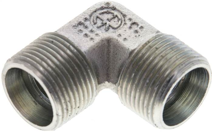 Partbase XW 15 L Winkel-Schneidringverschraubung 15 L (M22x1,5), ohne Mutter & Schneidring, Stahl verzinkt