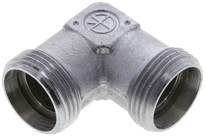 Partbase XW 22 L Winkel-Schneidringverschraubung 22 L (M30x2), ohne Mutter & Schneidring, Stahl verzinkt