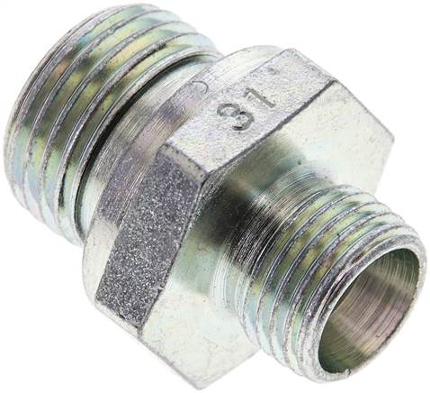 Partbase XGE 10 LR 1/2 ED Gerade Schneidringverschr. G 1/2"-10 L (M16x1,5), ohne Mutter & Schneidring, Stahl verzinkt